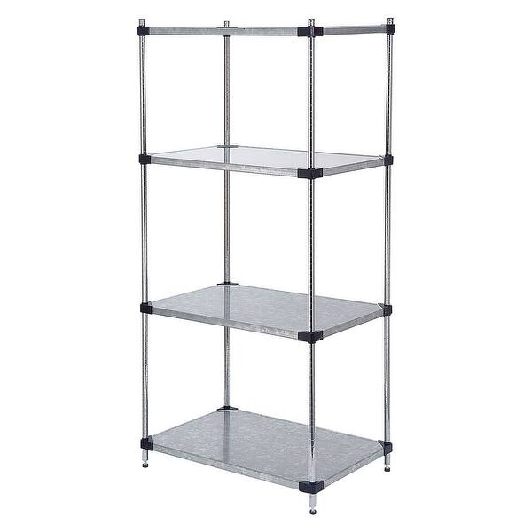 Nexel Shelving, Galvanized Steel, 48"W X 18"D X 74"H Gray 18"L x 48"W x 74"H Bed Bath